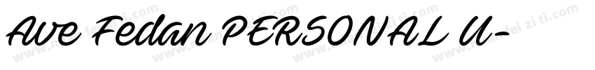 Ave Fedan PERSONAL U字体转换